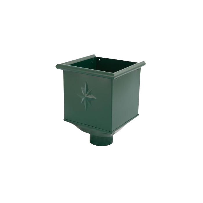 Воронка водосборная, сталь, d-90 мм, зеленый, Aquasystem