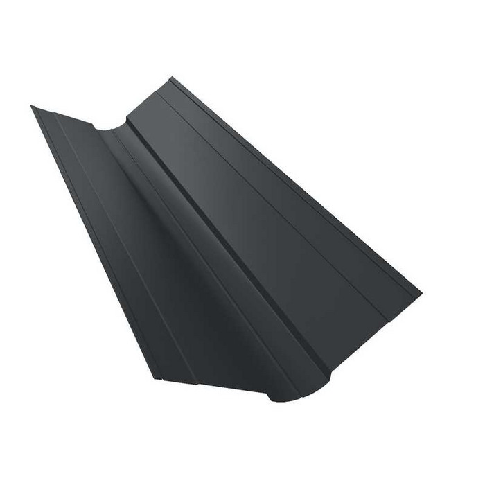 Планка ендовы верхней Grand Line фигурной 100x100 0,45 Drap ST RAL 7016 - фото №1