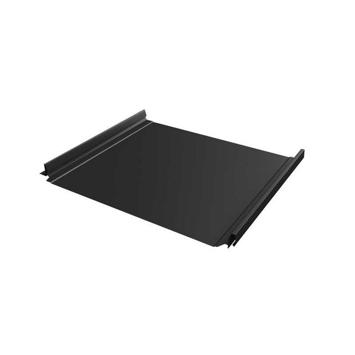 Фальцевая кровля Кликфальц Pro Grand Line 0,5 Quarzit lite RAL 9005 Черный - фото №1
